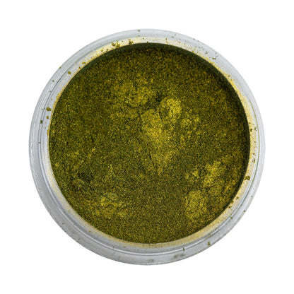 open jar of Ultra Fine Chameleon Pigment Powder - Goldenrod