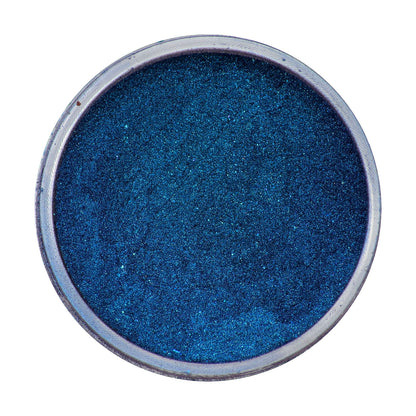 open jar of Ultra Fine Chameleon Pigment Powder - Space Blue