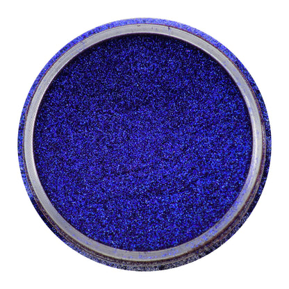 open jar of Ultra Fine Chameleon Pigment Powder - Vulcan Blue