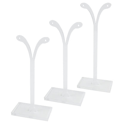 Bean Sprout Earring Display - Clear Plastic - Set/3