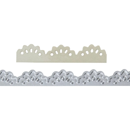 Carbon Steel Lace Cutter 2 with metal clay sample