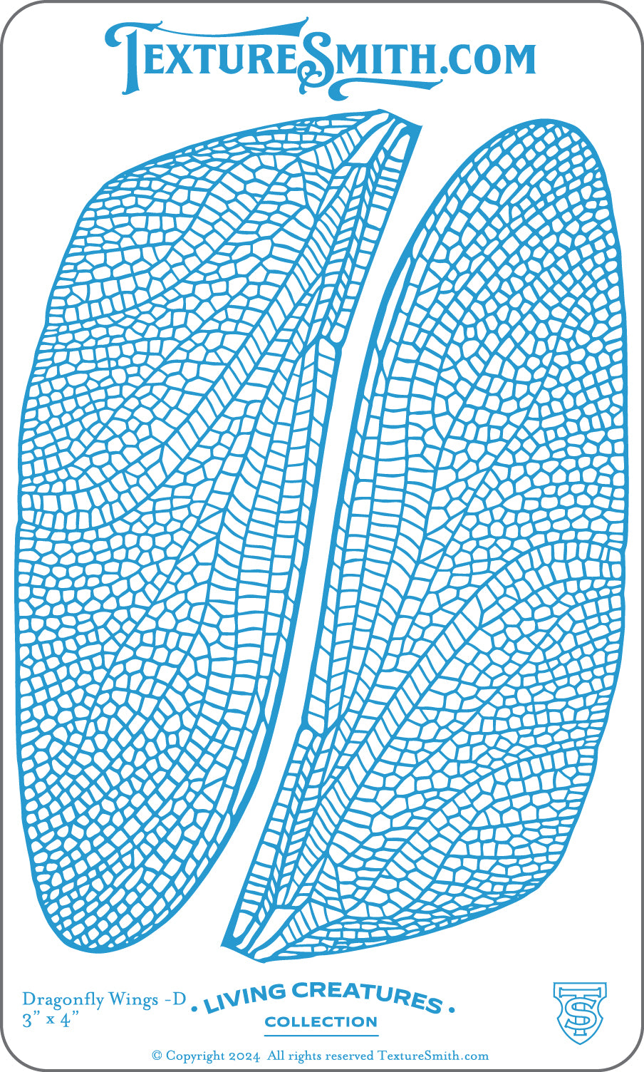 graphic Texture Smith Texture Mat - Living Creatures Collection - Dragonfly Wings