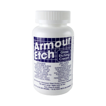 10 oz bottle of Armour Etch Glass Etching Cream