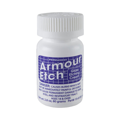 2.8 oz bottle of Armour Etch Glass Etching Cream