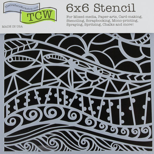 Design Stencil - Nautical Vision Enhance your enamel with our Design Stencils for Enameling.  Add flair and dimension to your enamel creations. Easy to clean and reuse! Emboss clay to create texture. Stencil is 6" x 6"