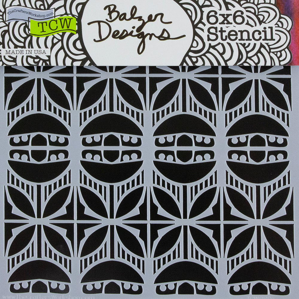 Design Stencil - Deco Stripes Enhance your enamel with our Design Stencils for Enameling.  Add flair and dimension to your enamel creations. Easy to clean and reuse! Emboss clay to create texture. Stencil is 6" x 6" Made in the USA