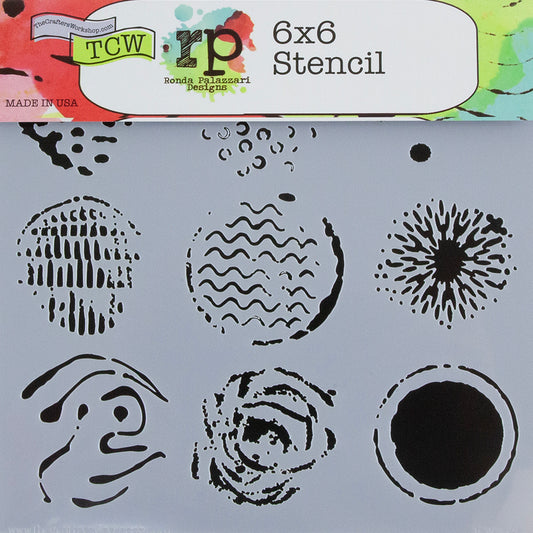 Design Stencil - Encircled Enhance your enamel with our Design Stencils for Enameling.  Add flair and dimension to your enamel creations. Easy to clean and reuse! Emboss clay to create texture. Stencil is 6" x 6"