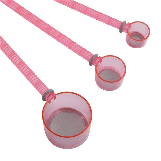 3 pink plastic Enameling Sifter - 200 Mesh