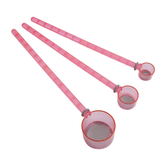 3 pink plastic Enameling Sifter - 200 Mesh