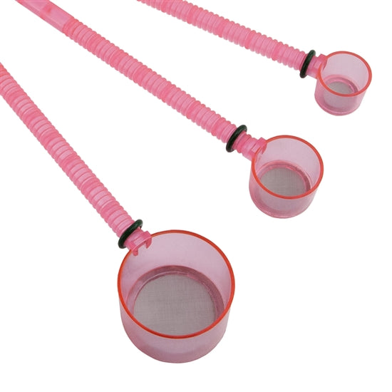 3 pink plastic Enameling Sifter - 150 Mesh