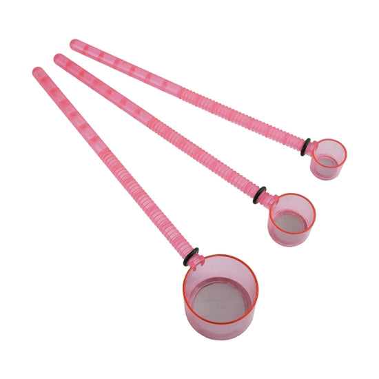 3 pink plastic Enameling Sifter - 150 Mesh