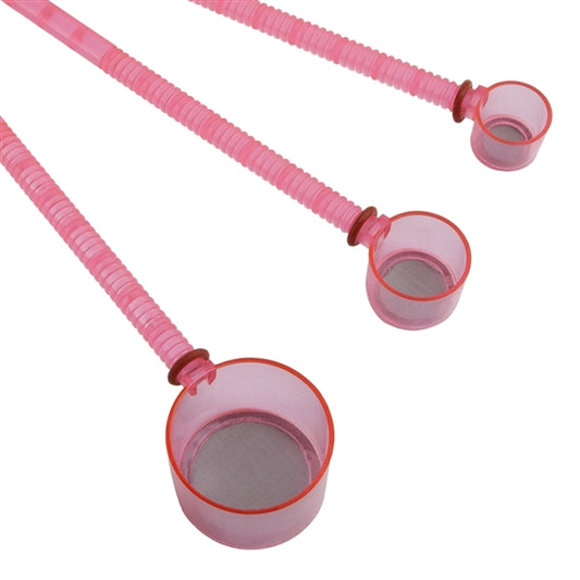 3 pink plastic Enameling Sifter - 100 Mesh