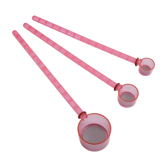 3 pink plastic Enameling Sifter - 100 Mesh