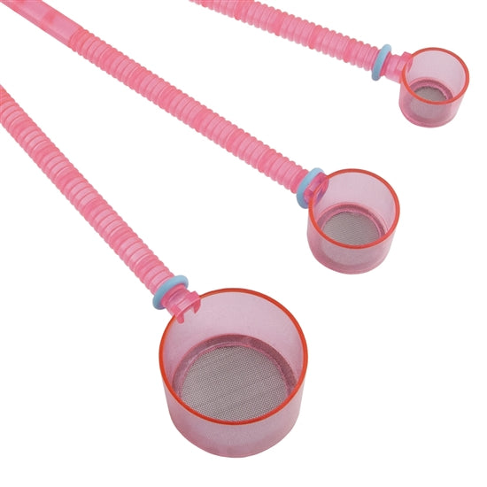 3 pink plastic Enameling Sifter - 80 Mesh