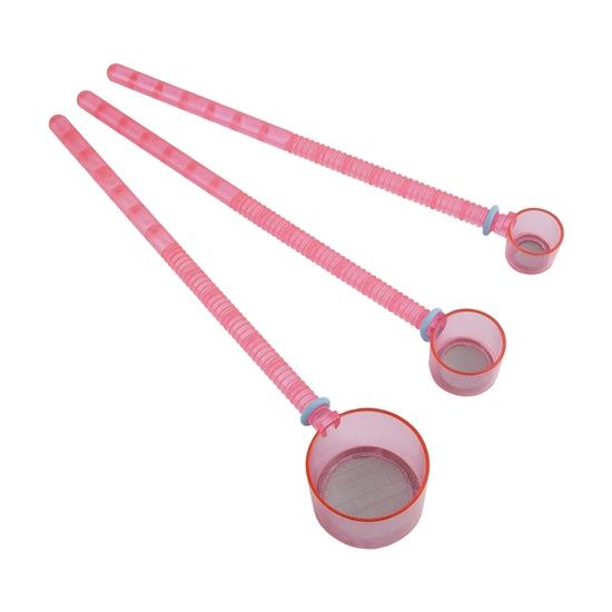 3 pink plastic Enameling Sifter - 80 Mesh