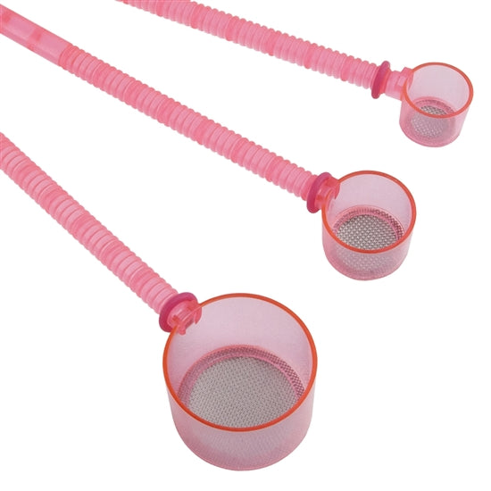 3 pink plastic Enameling Sifter - 40 Mesh