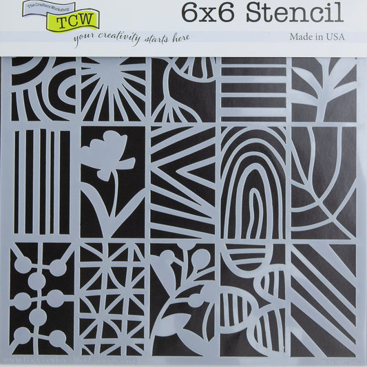 Design Stencil - Botanical Rectangles