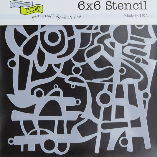 Design Stencil - Bubble Scribble