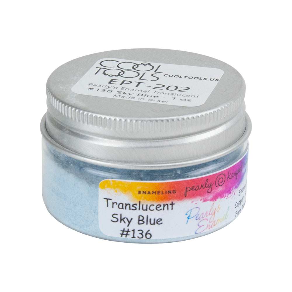 jar of Pearly’s Enamel Translucent Sky Blue - 1 oz