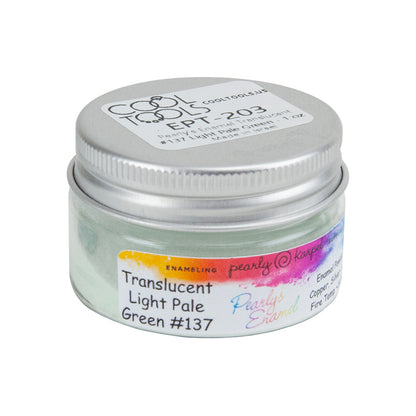 jar of Pearly’s Enamel Translucent Light Pale Green - 1 oz