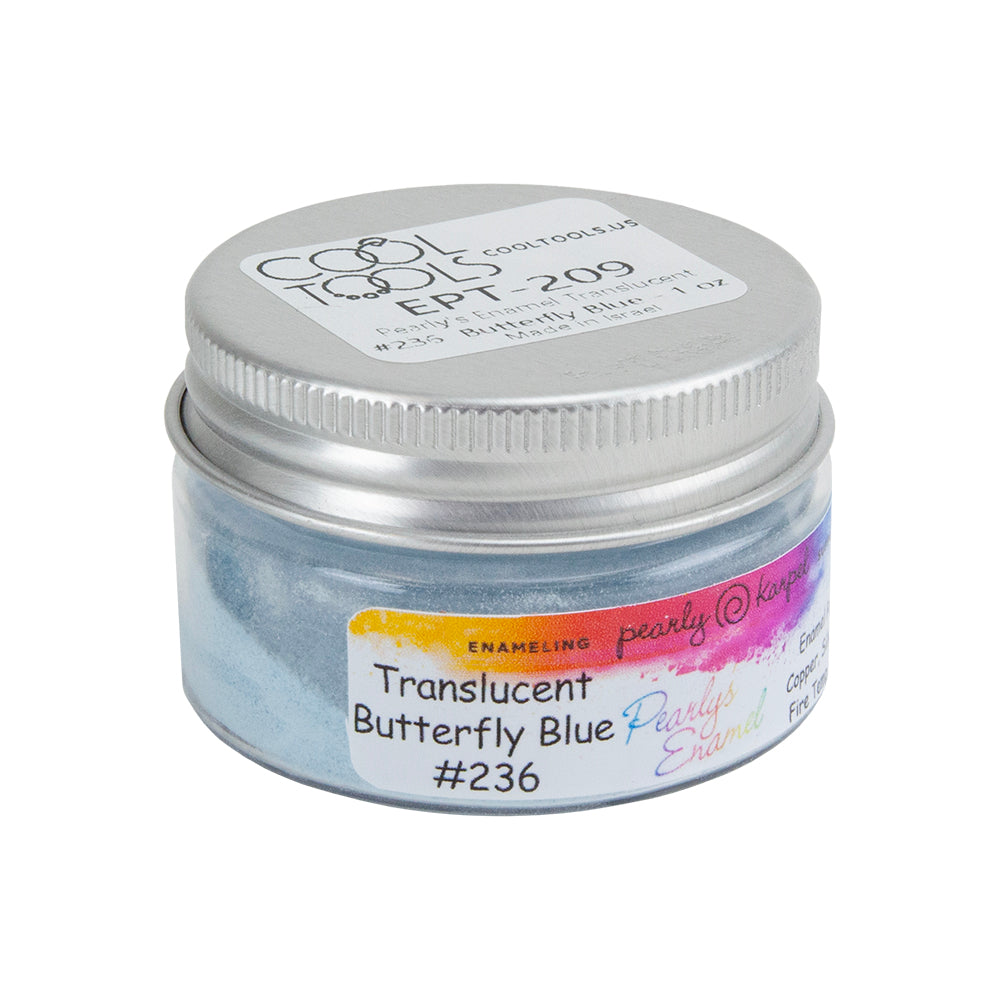 jar of Pearly’s Enamel Translucent Butterfly Blue - 1 oz