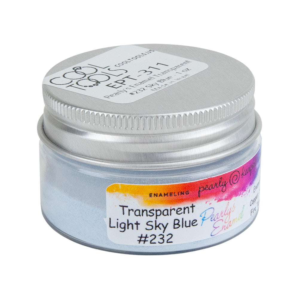 jar of Pearly’s Enamel Transparent Light Sky Blue - 1 oz