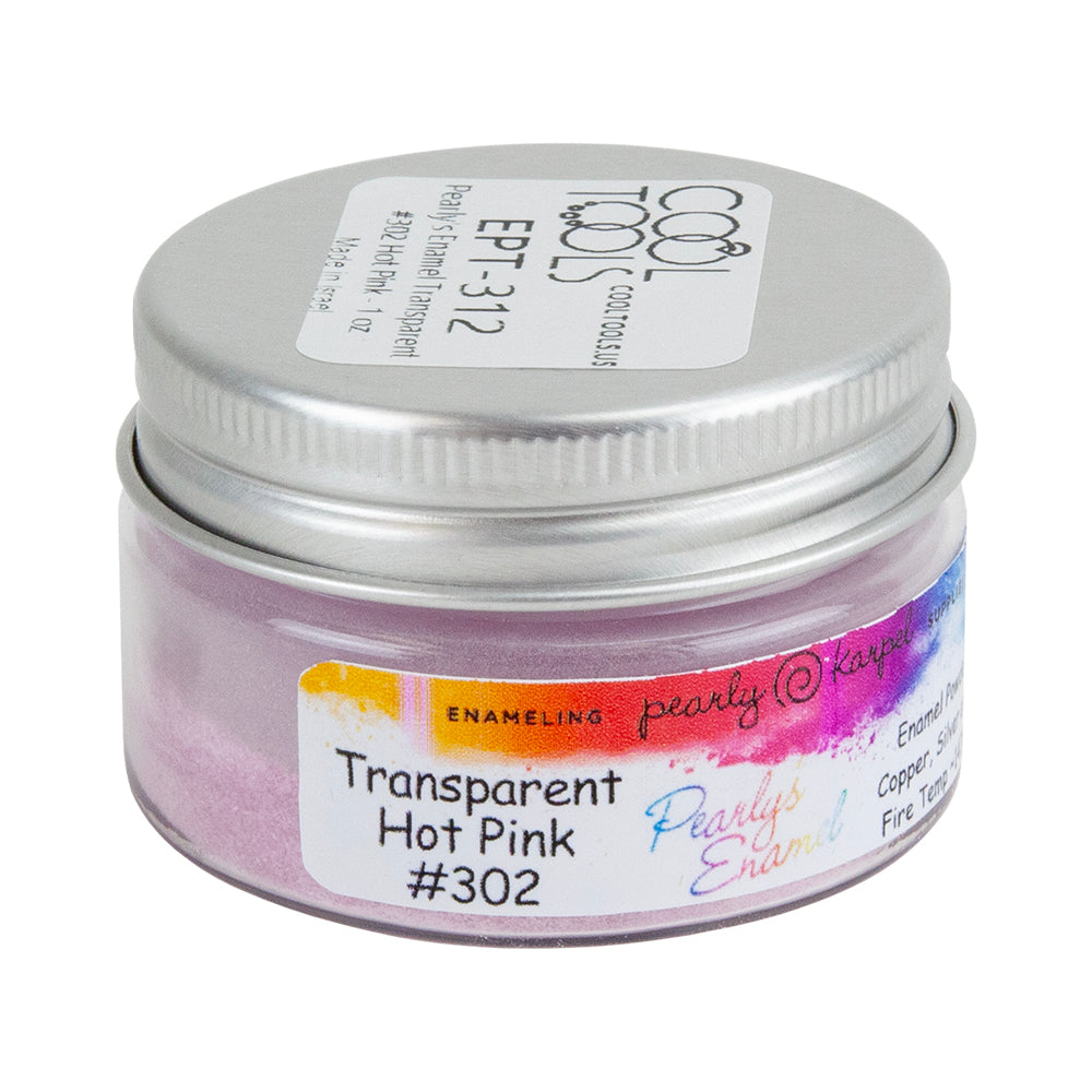 jar of Pearly’s Enamel Transparent Hot Pink - 1 oz