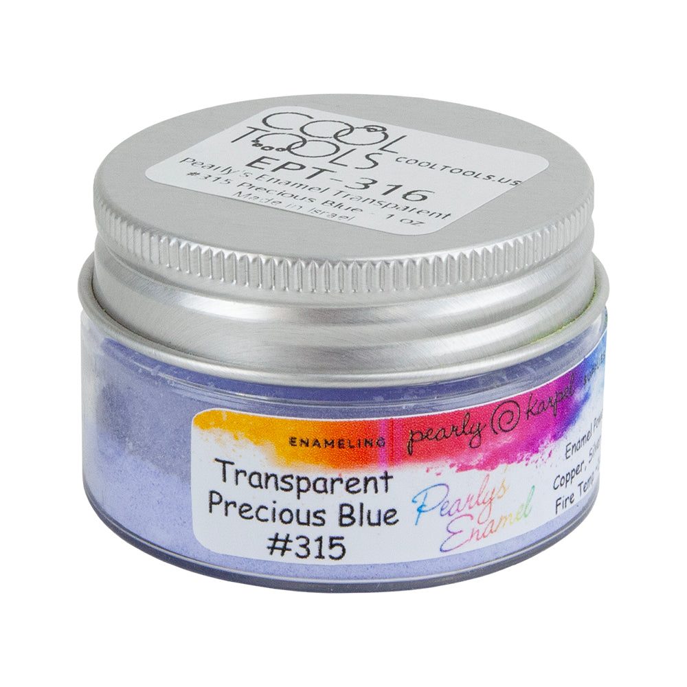 jar of Pearly’s Enamel Transparent Precious Blue - 1 oz