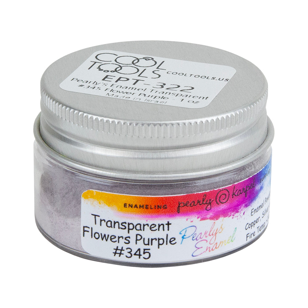 jar of Pearly’s Enamel Transparent Flower Purple - 1 oz