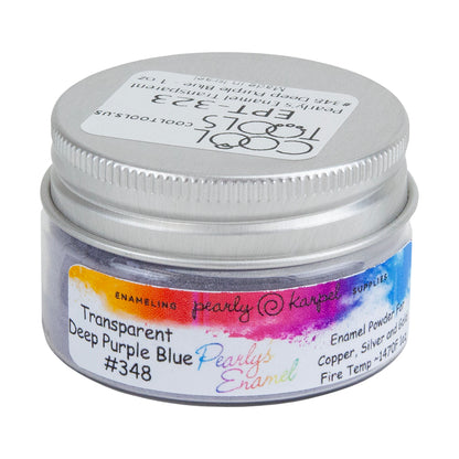 jar of Pearly’s Enamel Transparent Deep Purple Blue - 1 oz