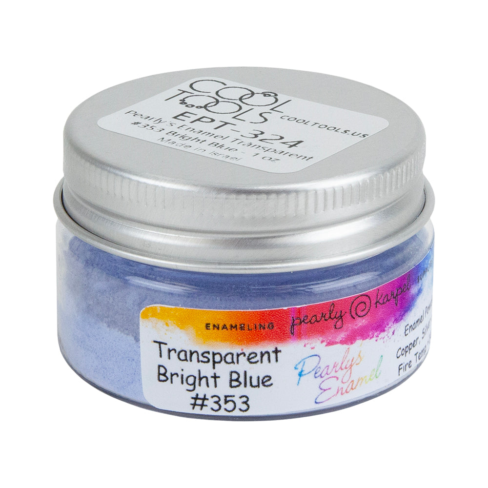 jar of Pearly’s Enamel Transparent Bright Blue - 1 oz