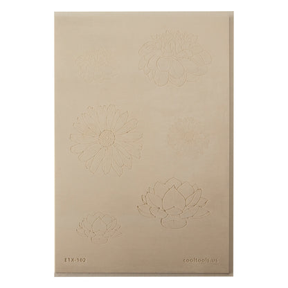 Jewelry Artist Elements - Texture - Blooms

Second picture shown is an element of the texture in clay.

Embossed elements. Impress clay, then use a Jewelry Shape Template for the shape or cut out with a needle tool. Jewelry Artist Elements are flexible, washable and can be used with any soft clay. Spritz with CoolSlip or dust on Dry Powder Release for stick-free impressions when using metal clay and polymer clay.

These beautiful texture sheets feature designs that are perfect for making many different jewe