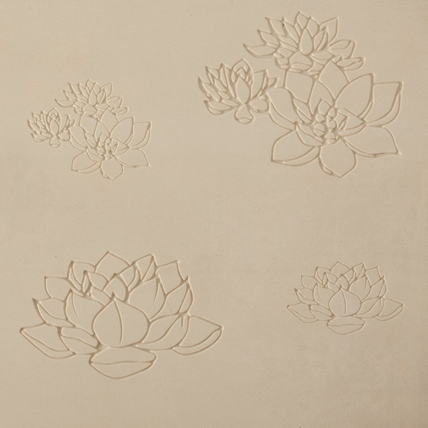 Jewelry Artist Elements - Texture - Lotus 2

Second picture shown is an element of the texture in clay.

Embossed elements. Impress clay, then use a Jewelry Shape Template for the shape or cut out with a needle tool. Jewelry Artist Elements are flexible, washable and can be used with any soft clay. Spritz with CoolSlip or dust on Dry Powder Release for stick-free impressions when using metal clay and polymer clay.

These beautiful texture sheets feature designs that are perfect for making many different jew