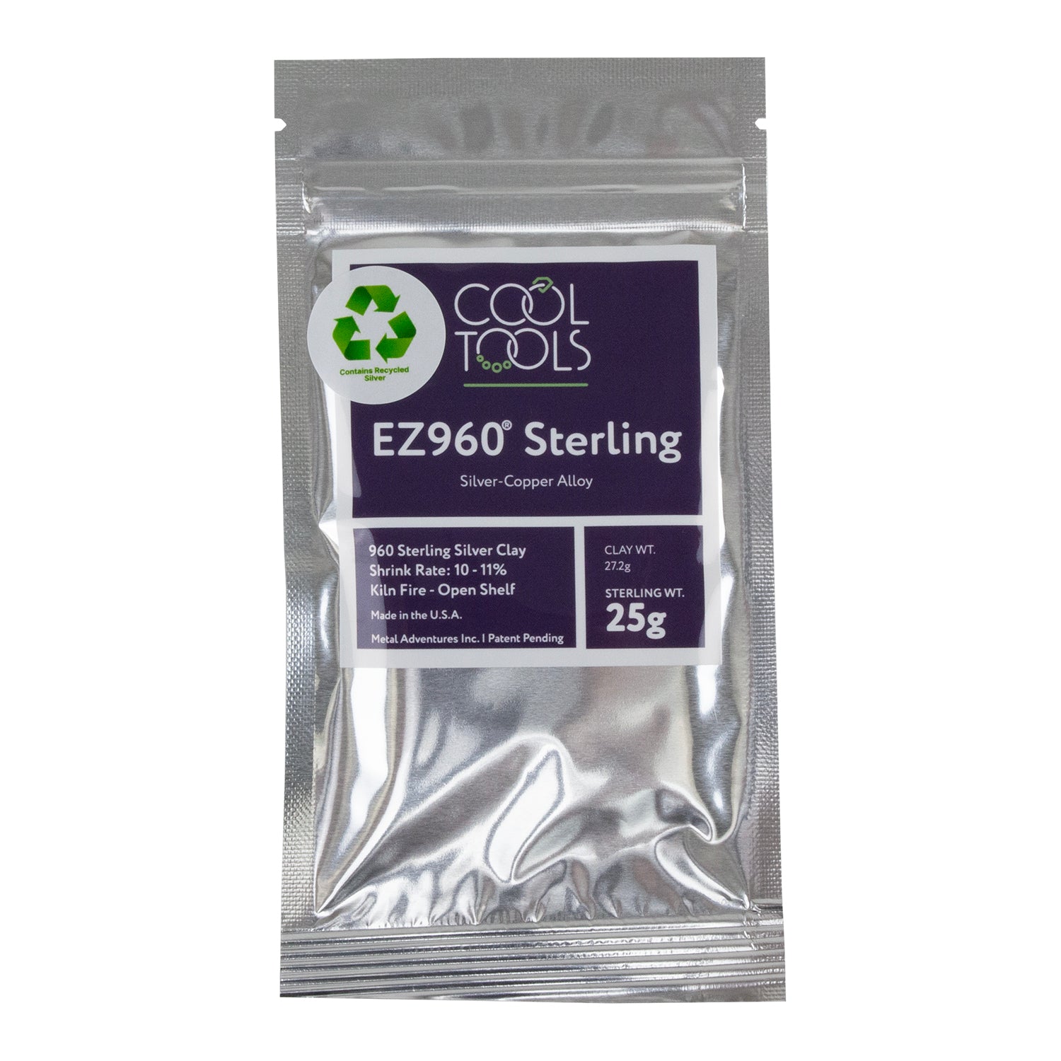 25g package of EZ960® Sterling Silver Clay