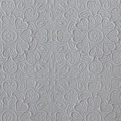 polymer clay sample of Long Mega Texture Tile - Heart Laced