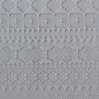 polymer clay sample of Long Mega Texture Tile - Fancy Borders