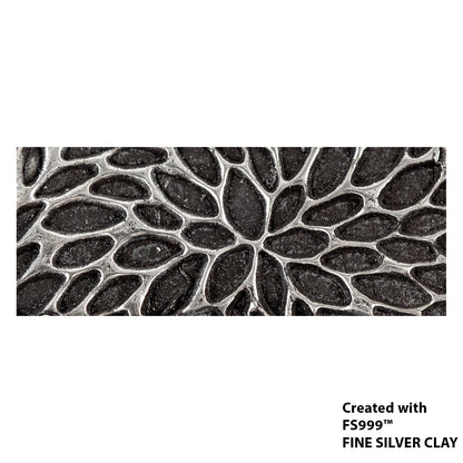 silver sample of Long Mega Texture Tile - Interwoven Leaves
