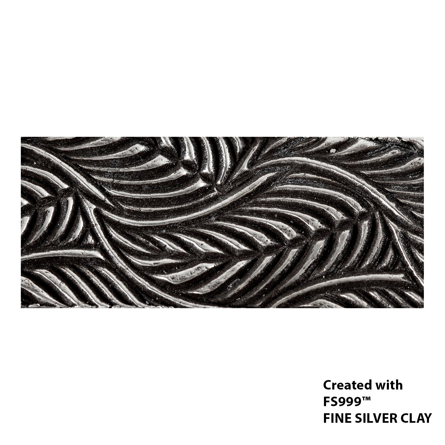 silver sample of  Long Mega Texture Tile - Dancing Leaves