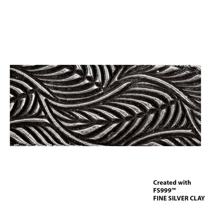 silver sample of  Long Mega Texture Tile - Dancing Leaves