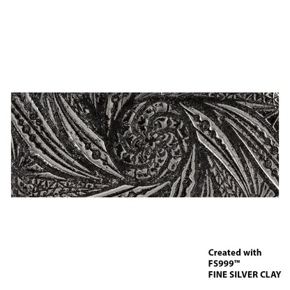silver sample of  Long Mega Texture Tile - Vortex Jungle