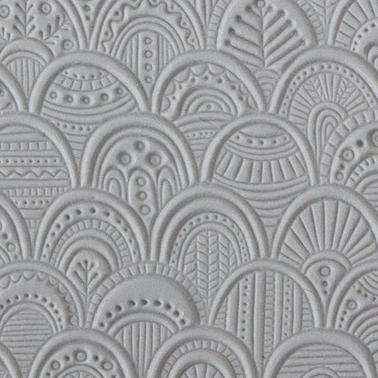 polymer clay sample of Long Mega Texture Tile - Rococo
