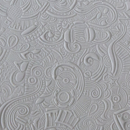  polymer clay sample of Long Mega Texture Tile - Rock Around The Clock