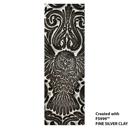 silver sample of  Long Mega Texture Tile - Owl's Nest