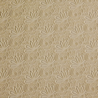 beige silicone Long Mega Texture Tile - Tail Feathers