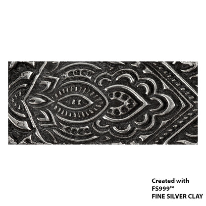 silver sample of  Long Mega Texture Tile - Paisley Play