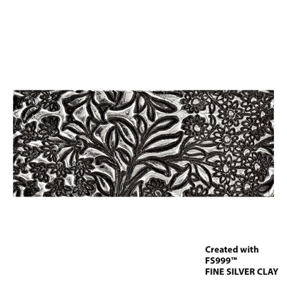 silver sample of  Long Mega Texture Tile - Queen Anne's Lace