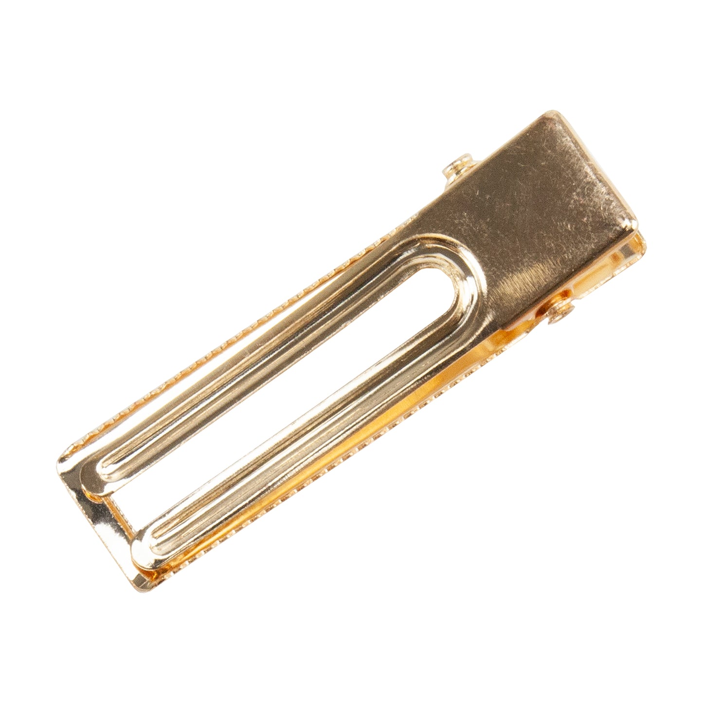 Iron Alligator Hair Clip Finding - Golden Rectangle - 60mm x  18mm - Pkg/6