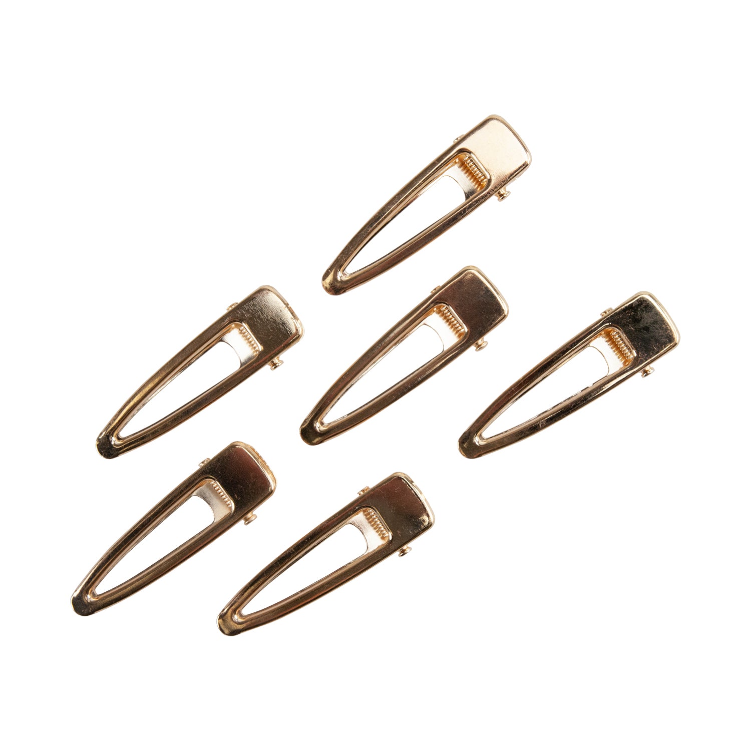 Iron Alligator Hair Clip Finding - Golden Triangle - 55mm x  17mm - Pkg/6