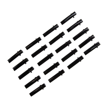 Iron Alligator Hair Clip Finding - Black Long - 32mm x  6.5mm - Pkg/20