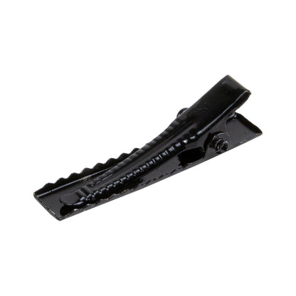 Iron Alligator Hair Clip Finding - Black Long - 32mm x  6.5mm - Pkg/20